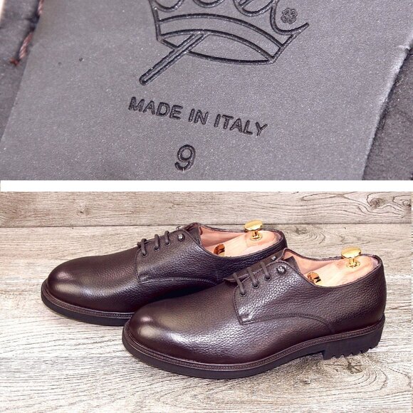 *NIB* $650 Pastori DI BIANCO Italian Derby US 9 M BISON Leather * add $15 Trees main image 9